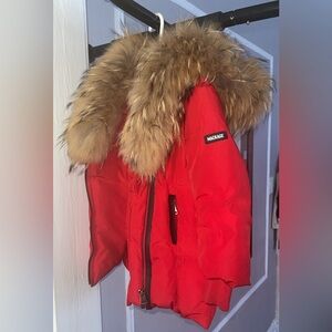 Girls Red Mackage Jacket